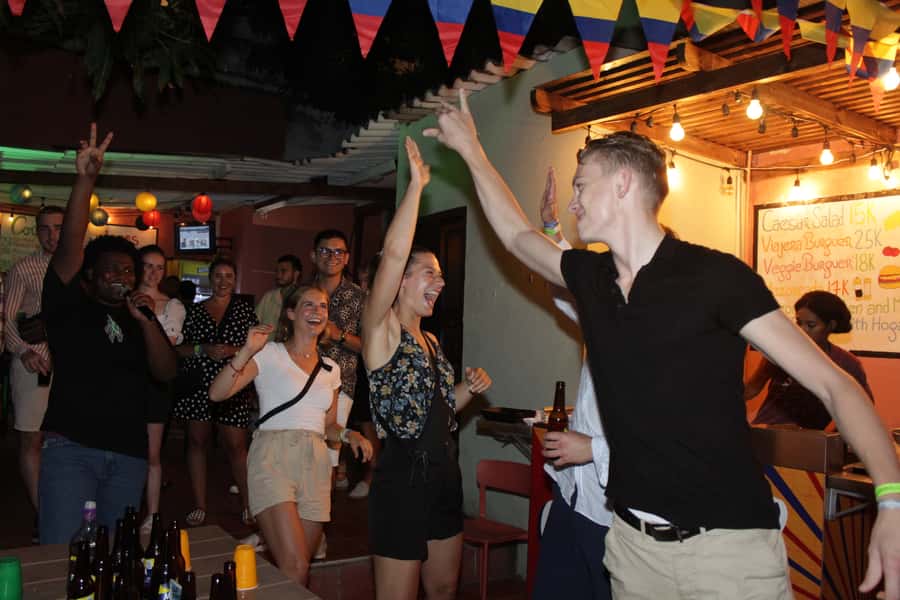 Cartagena: Pub Crawl with Dancing Lessons and Free Shots - Where the night starts: Viajero or Masaya Hostel bars