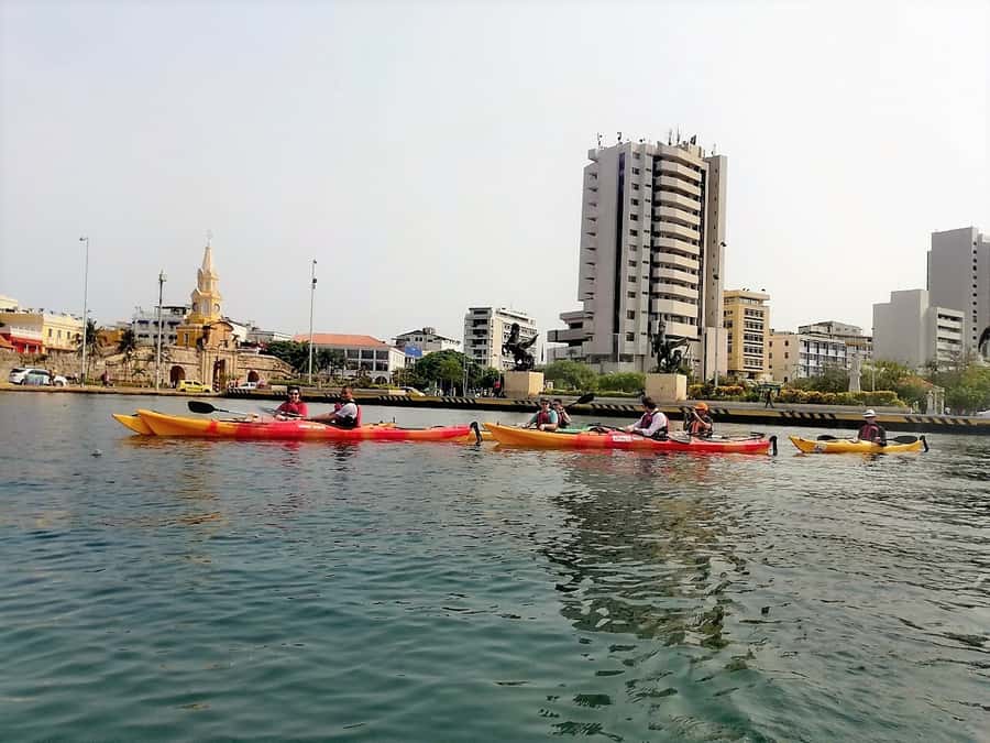 Cartagena: Walled City Kayak Tour - San Lázaro Lagoon Mangroves and the Wall Over the Sea